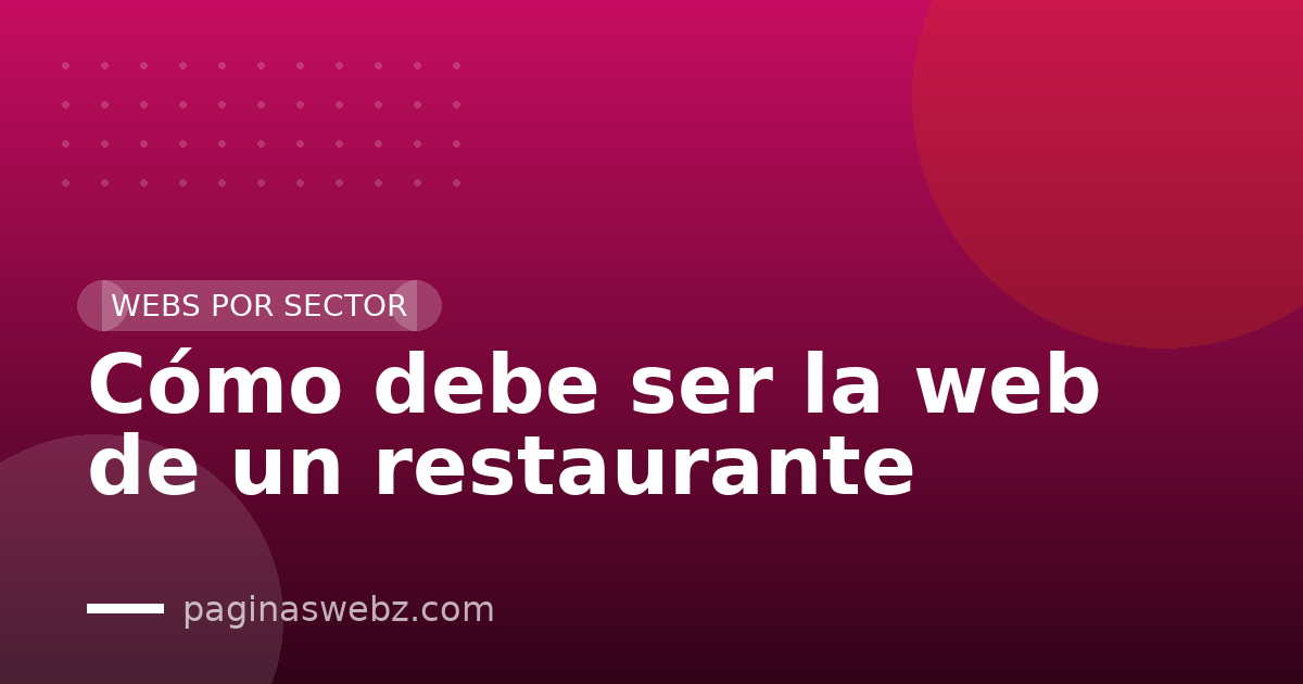 Cómo debe ser la web de un restaurante