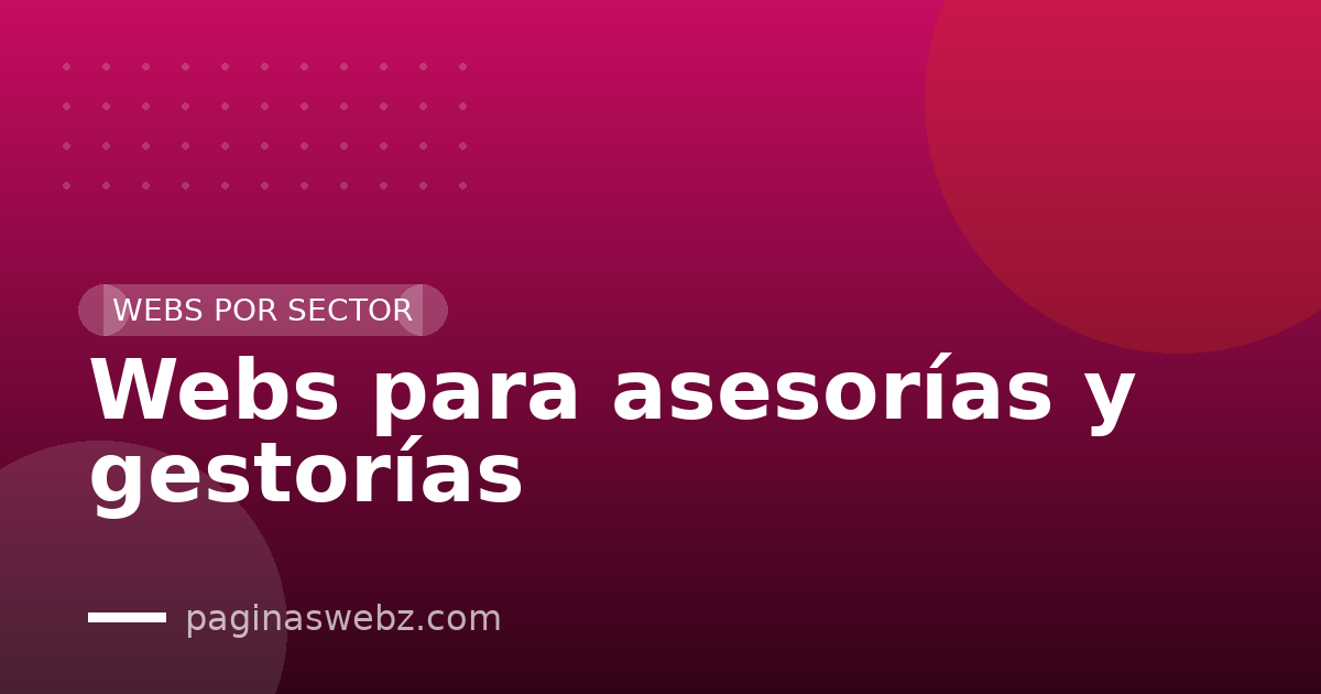 Webs para asesorías y gestorías