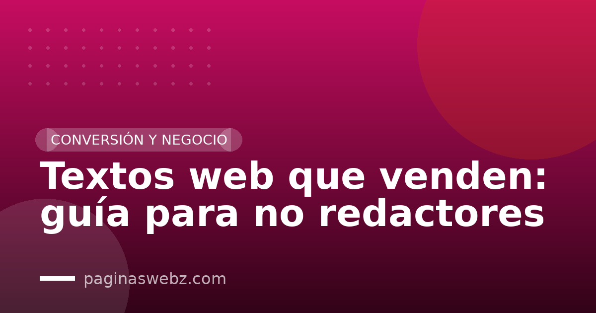 Textos web que venden: guía para no redactores