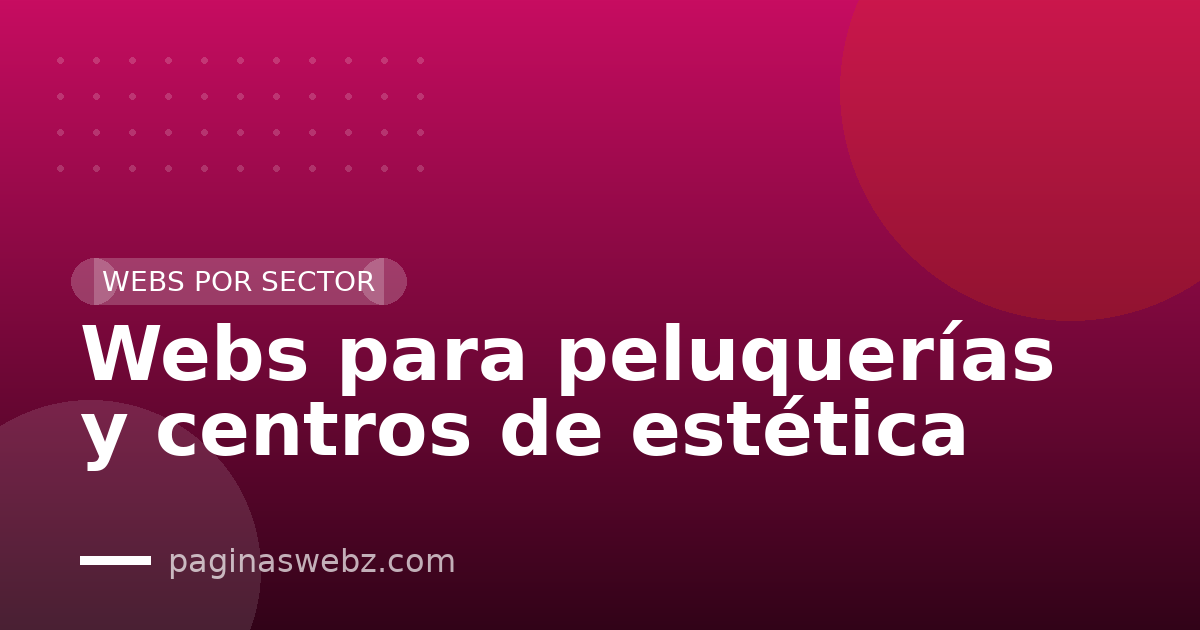 Webs para peluquerías y centros de estética